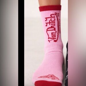 Von Dutch Red and Pink Casual Socks 3 pair